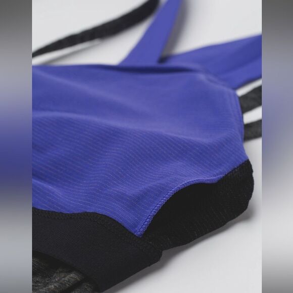 Lululemon Run For Gold Tank in Heathered Black / Iris Flower Womens Size 6 - Picture 6 of 12